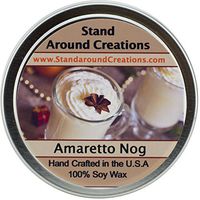 Premium 100% All Natural Soy Wax Aromatherapy Candle - 6 oz Tin Amaretto Nog: A holiday warmer of sweet almond and vanilla.