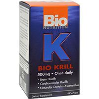 Bio Nutrition Bio Krill 500mg - 45 softgels - Dairy Free - Wheat Free -