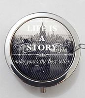 BlackKey Life is A Story Make Yours A Best Seller 3-Compartment Decorative Pocket Gift Box Case Organizer for Pill, Color 1 -1128