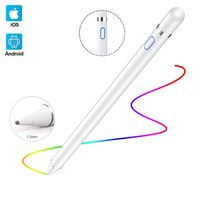 Stylus Pencil Compatible for Apple,Active Stylus Pens for Touch Screens,Smart Rechargeable Capacitive 1.5mm Fine Point iPad Pen and Most Tablets on Touchscreen Devices Stylus with Pen (White)