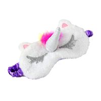 Kanngest 3D Unicorn Sleeping Mask Cute Unicorn Horn Soft Plush with Silk Funny Blindfold Animal Eye Cover Eyeshade for Kids Girls Teens and Women Plane Travel Nap Night Sleeping