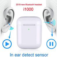 Leoie i1000 TWS in Ear Sensor 1:1 Wireless Charger Earphone Bluetooth Headset White
