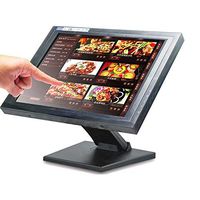 15 inch Touch Screen LED POS TFT Monitor Kiosk Restaurant Cafe Bar Retail+Stand