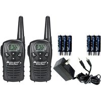 Midland LXT118VP Two-Way Handheld Frs/gmrs Radio, Mfg#, Up To 18 Mi Range, 22 Channels, Call Alert, Channel Scan, Dual Power Options. Incl 2 Radios, Belt Clips, Rechargeable Aaa Batteries, Ac Adapter