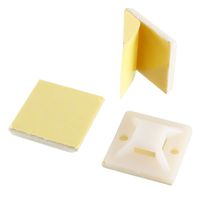 uxcell 60pcs Self Adhesive Cable Tie Mounts Wire Base Holders 19mm x 19mm Yellow