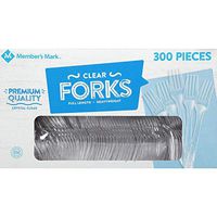 Daily Chef Clear Plastic Forks, Heavyweight, 300 Count