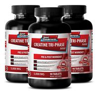 Creatine pre workout - Creatine Tri Phase 5000 Mg - Pre and Post Workout (3 Bottles - 270 Tablets)