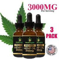 Healthergize Premium 100% Pure Hemp Oil for Extreme Pain Relief, Relaxation, Anxiety & Stress, Non-GMO Made in USA