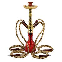 Weiduoli 4 Hose/Glass Shisha Hookah Party Smoking Set, Without Nicotine