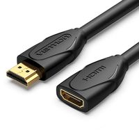 Vention HDMI Cable,HDMI Male to Female Extension Cable Support 4K 3D Full HD 1080P Resolution HDMI Extender for TV Stick, Chromecast, Nintendo Switch, Xbox, PS3/4, Blu-Ray Player, HDTV(5Ft/1.5m)