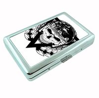 Motorcycle Club R1 Hip Silver Cigarette Case Id Holder Metal Wallet 4" X 2.75" RFID Protection