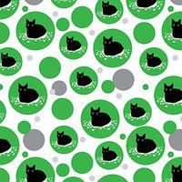 GRAPHICS & MORE Black Cat Sitting on Feathers Premium Gift Wrap Wrapping Paper Roll