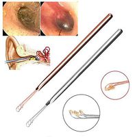 WellieSTR 5Piece 3 Fork Ear Wax Pickers Stainless Steel Ear Picks Wax Removal Curette Remover Cleaning Stick Tool Earpick Facial Beauty Tools(Random Color)