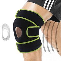 Oliomp Knee Brace Open Patella Stabilizer & Patella Gel Pads for Knee Support Knee Pads Support, Relieves ACL, LCL, MCL, Meniscus Tear, Arthritis, Tendonitis Pain, Adjustable Straps Breathable (Green)