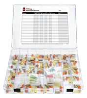 Spanish Monthly Pill Organizer - EZ View Complete Monthly Pill Organizer with Removable Pill Cups and Medication Log in Spanish (Spanish)