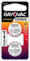 Rayovac CR2025 Battery, 3V Lithium Coin Cell CR2025 Batteries (2 Battery Count)