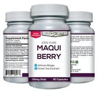 Maqui Berry Supplement – Potent Superfood High in Antioxidants for Boosting Immune System Health and Extra Energy – 60 Capsules (150mg) – by Green Organics