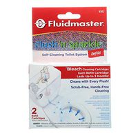 Fluidmaster 8302P8 Flush 'n Sparkle Automatic Toilet Bowl Cleaning System Refills, Bleach 2-Pack