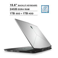 Dell Alienware M15 Newest 15.6 Inch FHD 1080p Gaming Laptop - Intel 6-Core i7-8750H up to 4.1GHz, NVIDIA GeForce GTX 1060 6GB, 24GB DDR4 RAM, 1TB SSD (Boot) + 1TB HDD, Backlit KB, WiFi, HDMI, Win10