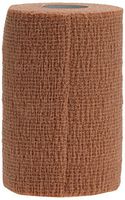 Medline Premium Co-Flex Quick-Stick Cohesive Flexible Elastic Bandage, Self-Adherent Compression Wrap, Latex Free, 4" x 5 yards, Tan (Pack of 18)