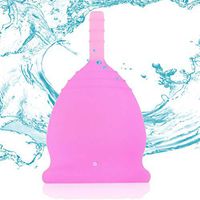Reusable Menstrual Cup with Storage Bag, Amabest Soft Medical Small New Pink Silicone Menstrual Cups Period Cup for Heavy Flow, Beginner, Teen, Travel, Women, Girls
