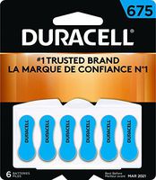Duracell - Hearing Aid Batteries Size 312 (Brown) - long lasting battery with EasyTab for ease of installation - 12 count