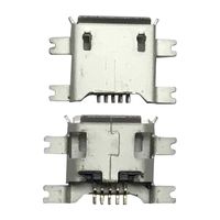 Hxchen Micro USB Type B Female Socket 180 Degree 5-Pin SMD SMT Jack Connector - (5 Pcs)