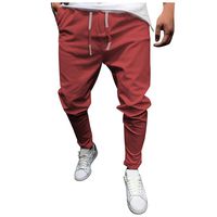 Men's Chino Jogger Pants Men's Cargo Pants Slim Fit Casual Jogger Pant Sweatpants Quick Dry Athletic Sweatpants Red