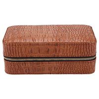 Garosa Cigar Humidor PU Leather Handmade Wood Portable Lined Cigar Storage Box Comes with Velvet Bag Portable Travel Outdoor Cigar Container