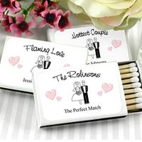 Wedding Matches - Personalized Matches (Set of 50 Matchboxes) (White Box)