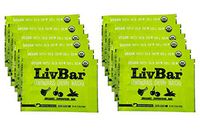 LivBar - Lemongrass Cherry Matcha Organic Superfood Bar - USDA Certified - Non-GMO - Gluten, Peanut, Soy, and Dairy Free Protein Snack Bars with Compostable Wrapper - 12 Pack