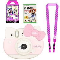 Fujifilm Instax Mini "Hello Kitty" Instant Camera Set with Instax Mini Film, Include Twin Pack (20 Shoots) ,Hello Kitty Film (10 Shoots), Shoulder Strap       
