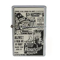 Wind Proof Dual Torch Refillable Lighter Vintage Poster D-038 Vintage Horror Show Ad