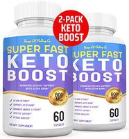 (2-Pack) Super Fast Keto Boost Pills BHB Ketogenic Supplement 120 Count Mega 800mg Exogenous Ketones Ketosis for Men Women