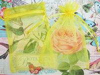 50pc Drawstring 4"x6" Organza Gift Bag (NO4-Yellow) US SELLER SHIP FAST