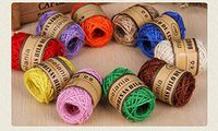 87.5 Yd Color Burlap Jute Rope Twine Cord Hemp Rope String Flowers Packaging Materials Ribbons DIY Jewelry Materials 3 Shares Hemp Rope Bow
