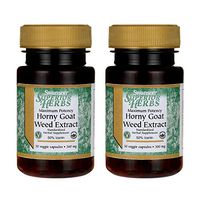Swanson Maximum Potency Horny Goat Weed Extract 300 Milligrams 30 Veg Capsules (2 Pack)