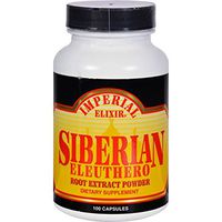 Imperial Elixir Siberian Eleuthero Root Extract Powder, 100 Capsules by ClubNatural ( Multi-Pack)