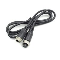 Hxchen 1M/3FT Car 4-Pin Aviation Video Extension Cable for CCTV Rearview Camera Truck Trailer Camper Bus Motorhome Vehicle Backup Monitor Waterproof Shockproof System - (1 Pc)