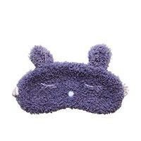 Shinywear Cute Rabbit Sleeping Eye Mask Plush Blindfold Travel Sleep Masks Super Soft Funny Eye Cover for Kids Girls and Adult (Gray Blinking Eyes Bunny)