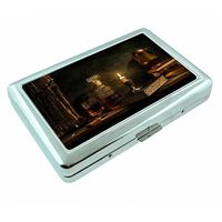 Whiskey In A Glass S9 Silver Cigarette Case Metal Wallet Id Holder 4" X 2.75" RFID Protection