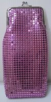 1 Eclipse Blush Pink Luxury Mesh Sequin Cigarette Case 120's- 3232N-PK-XXLong