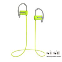 TRITINA Sports Headphone in-Ear - Sweatproof Bluetooth Earphones w/Mic - Comfortable Secure Fit Design Earbuds - HD Stereo Noise Cancelling for Gym Fitness Running Workout - Green V2 Premium