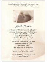 Five Little Toes Baptism Christening Invitations - Set of 20