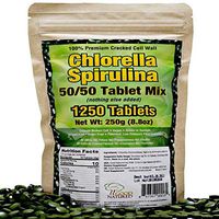 Premium Chlorella Spirulina | 1,250 Tablets (4 Months Supply) | NON-GMO | Vegan | Sunlight Grown | Deep Green Color | Cracked Cell Wall | Alkalizing | High Protein with Iron and Zinc | by Good Natured