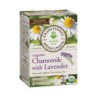 Traditional Medicinals Organic Chamomile with Lavender Herbal Tea - Caffeine Free - Case of 6 - 16 Bags - HSG-673806