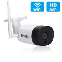 WiFi Security Camera Outdoor, SV3C 3MP Wireless Surveillance Camera, Two-Way Audio, IR Night Vision, Motion Detection Security Camera, IP66 Waterproof IP Camera Outdoor, Max 128GB SD Card
