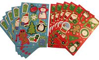 Set of 100 Self Adhesive Die-Cut Christmas Gift Tags - 20 Whimsical Designs
