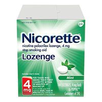 Nicorette Nicotine Lozenge To Quit Smoking, Mint Flavored Stop Smoking aid, 4mg, 144Count