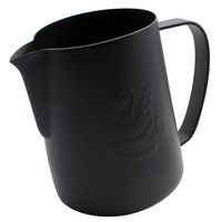 Dianoo Espresso Steaming Pitcher, Espresso Milk Frothing Pitcher Stainless steel, Coffee jug, Latte Art Cup 20 OZ (600ML) Black